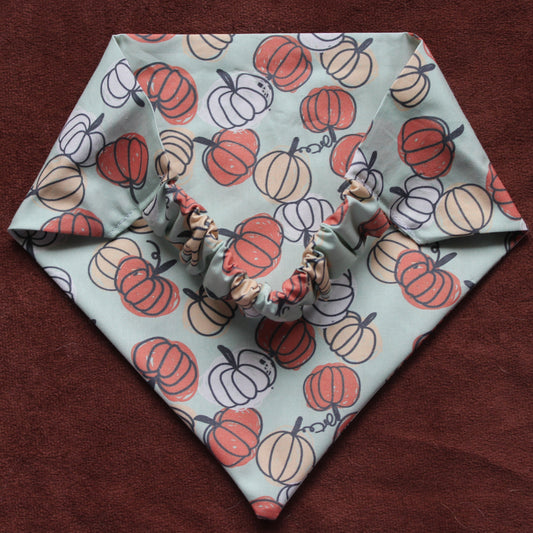 Pumpkin Patch Scrunchie Bandana