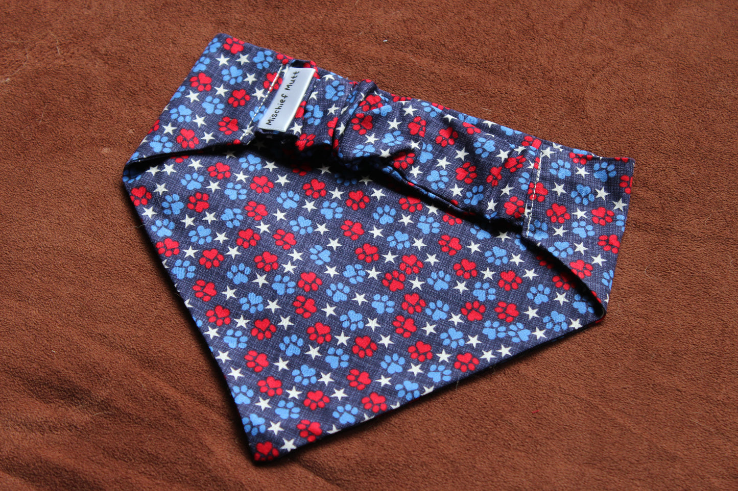 America Dog Prints Scrunchie Dog Bandana