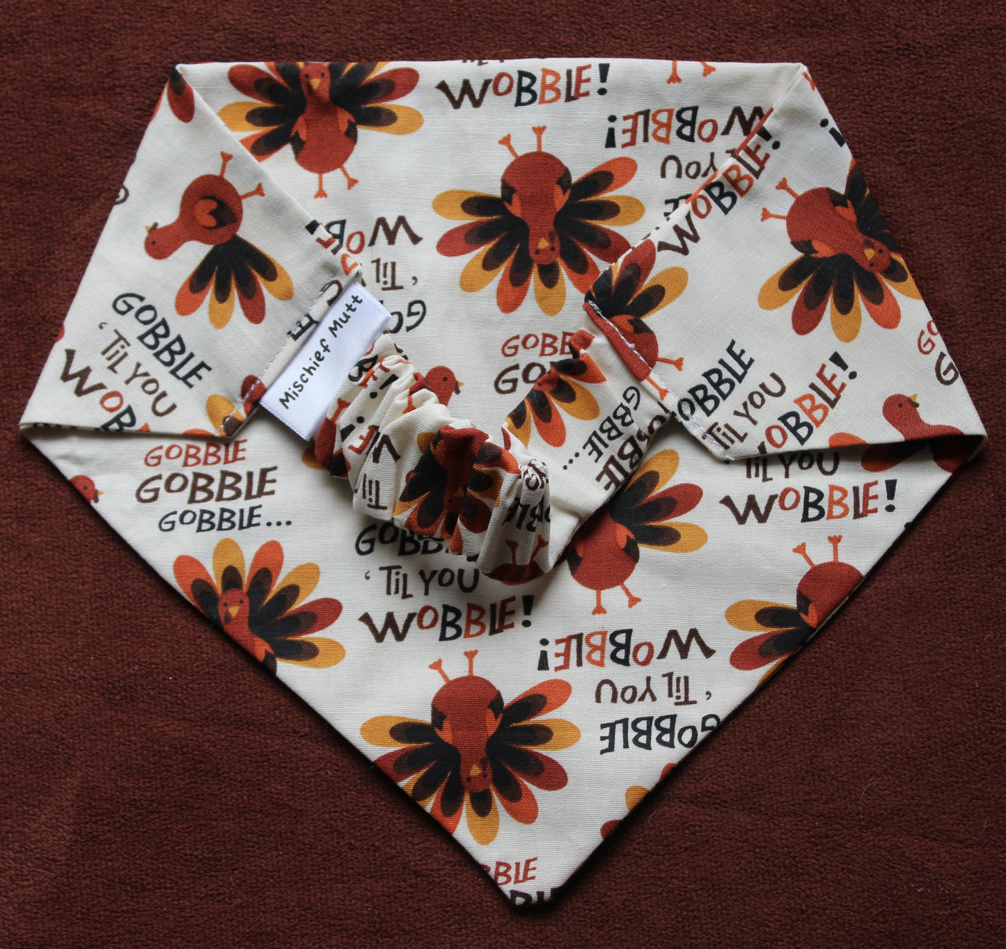 Gobble 'Till You Wobble Scrunchie Bandana