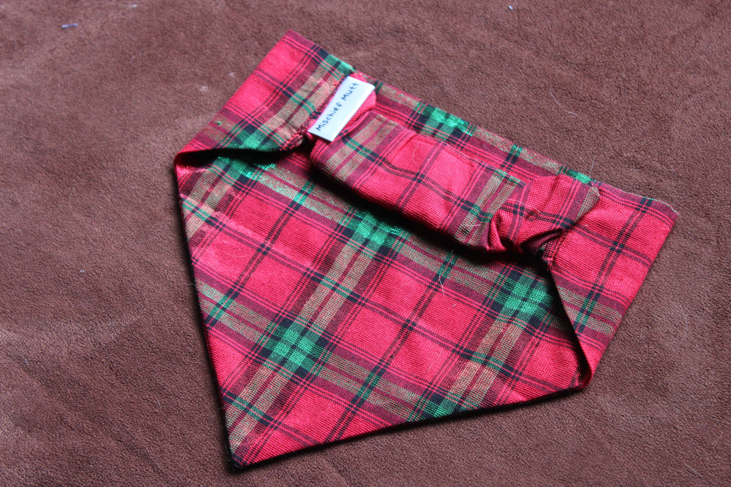 Christmas Plaid Scrunchie Bandana