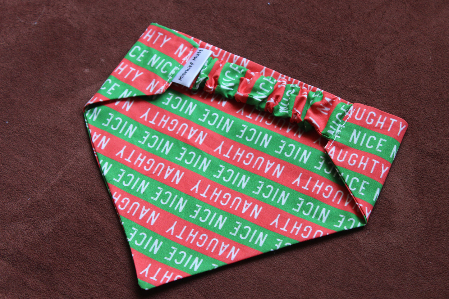 Naughty Or Nice Scrunchie Bandana