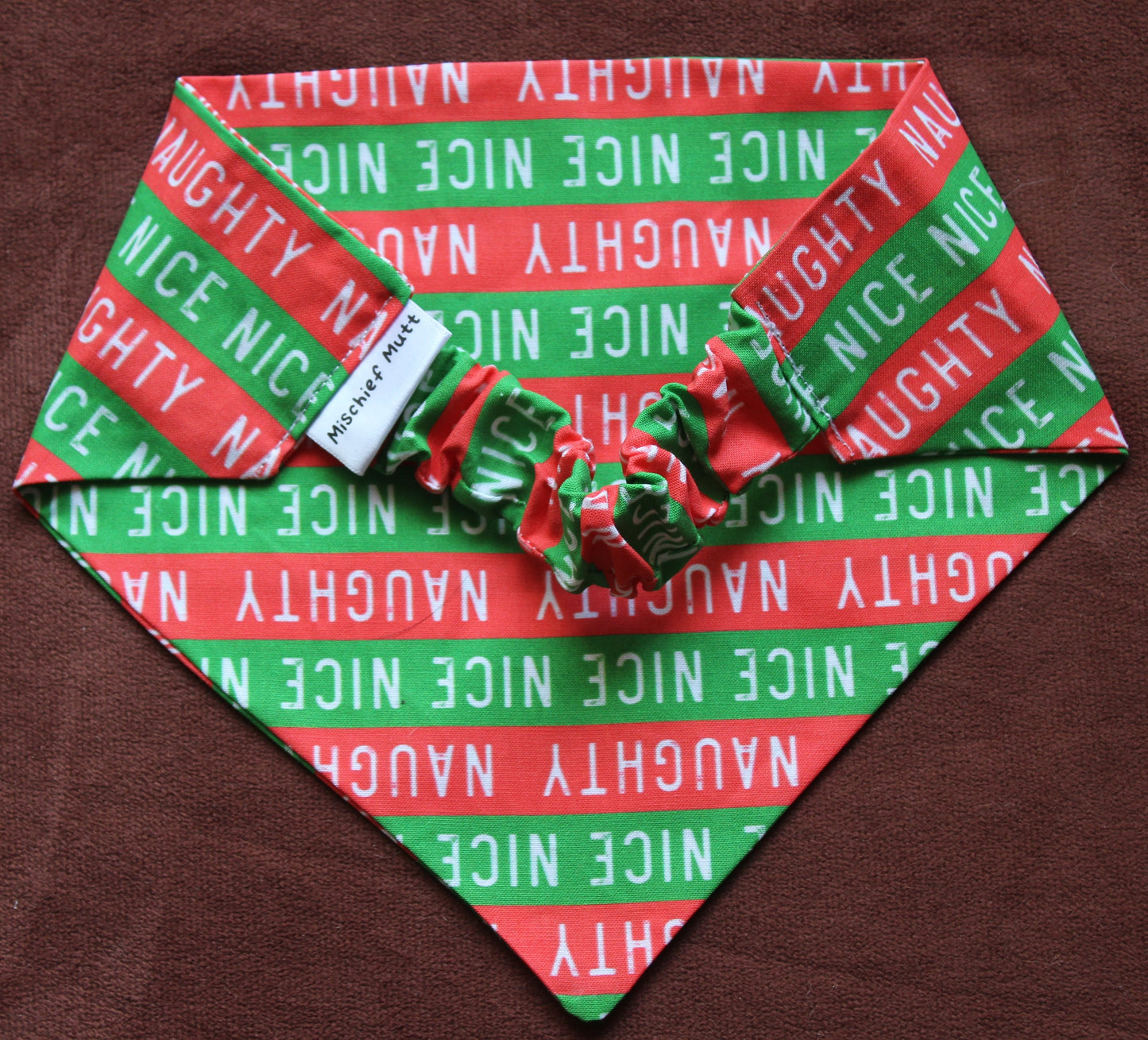 Naughty Or Nice Scrunchie Bandana