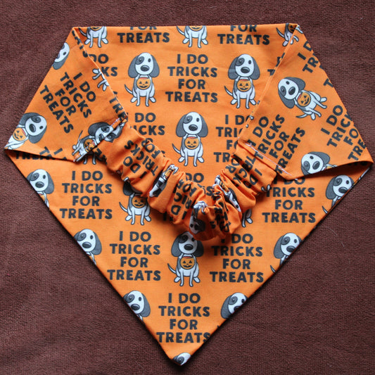 I Do Tricks for Treats Scrunchie Bandana