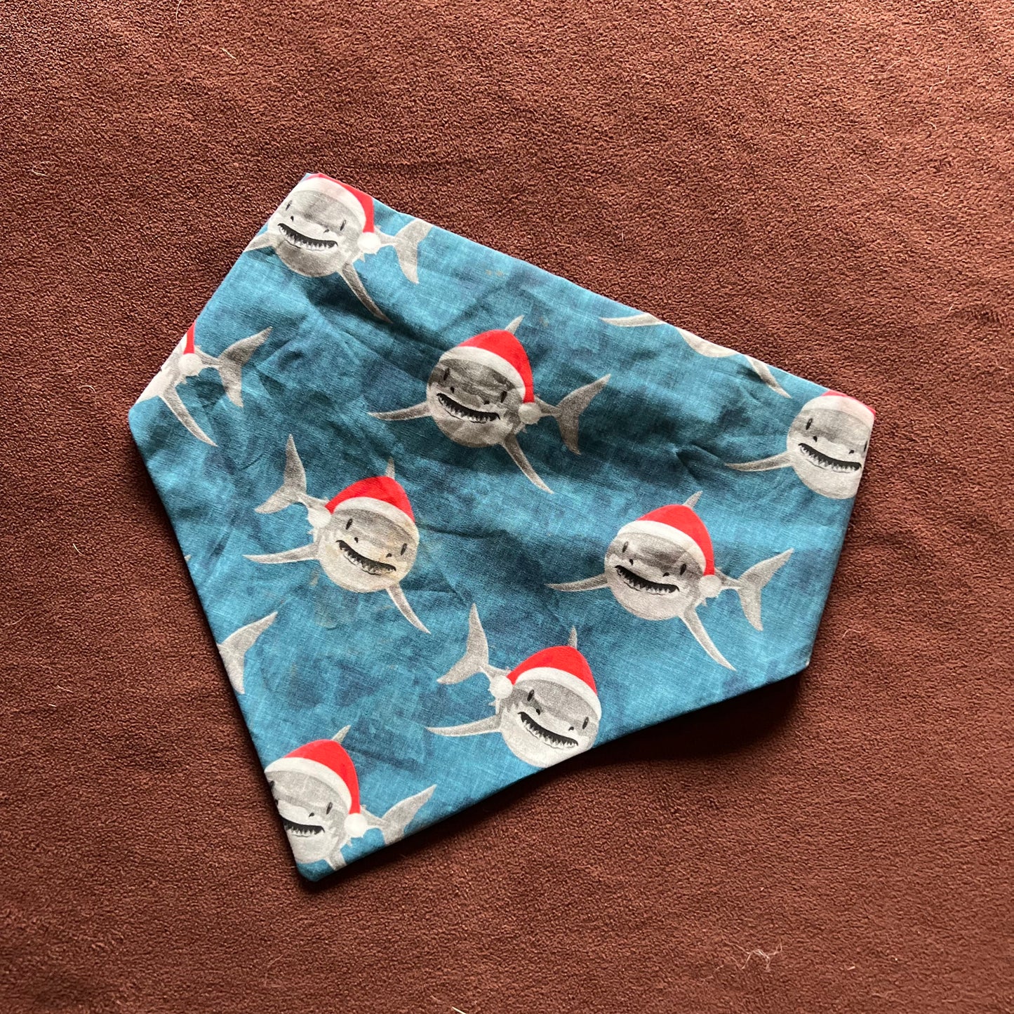 Christmas Shark Scrunchie Bandana