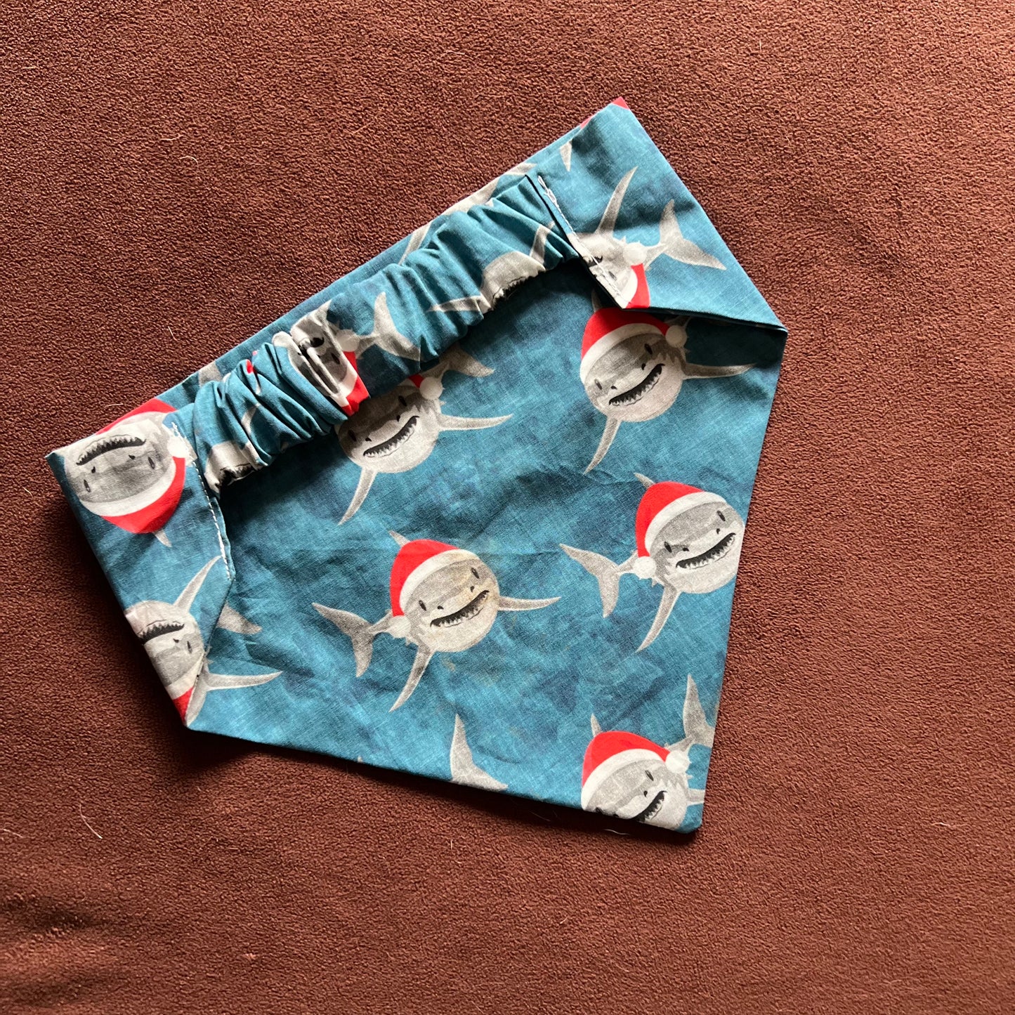 Christmas Shark Scrunchie Bandana