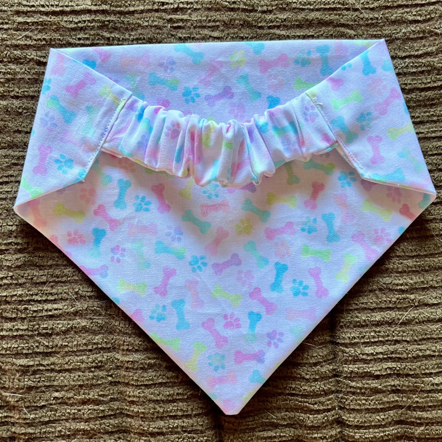 Spring Paw and Bones Scrunchie Bandana